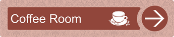 Dementia Friendly Sign Coffee Room Directional Sign Red