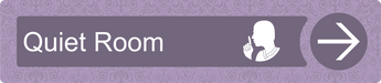 Dementia Friendly Sign Quiet Room Directional Sign Purple