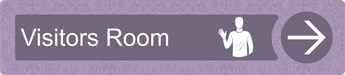 Dementia Friendly Sign Visitors Room Directional Sign Purple
