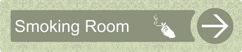 Dementia Friendly Smoking Room Directional Sign