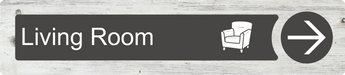 Dementia Friendly Living Room Directional Sign