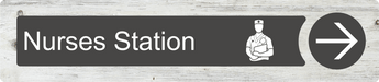Dementia Friendly Nurses Station Directional Sign