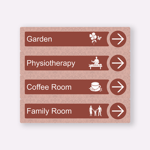 Dementia Friendly Signage Directional Care Home Signs Red