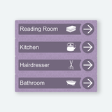 Dementia Friendly Signage Directional Care Home Sign purple