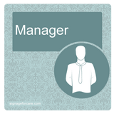 Dementia Door Sign - Carolina Blue - Signage for Care