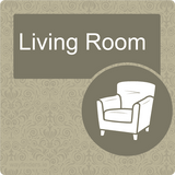 Dementia Friendly Living Room Door Sign