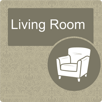 Dementia Friendly Living Room Door Sign