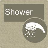 Dementia Friendly Shower Door Sign