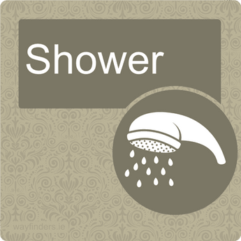 Dementia Friendly Shower Door Sign