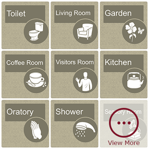 Dementia Door Sign - Sage Brown - Signage for Care