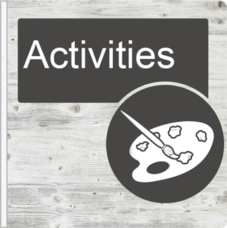 Dementia Friendly Projecting Activities Sign