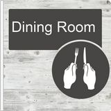 Dementia Friendly Projecting Dining Room Sign