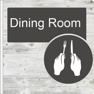 Dementia Friendly Projecting Dining Room Sign
