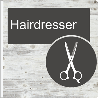 Dementia Friendly Projecting Hairdresser Sign