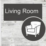 Dementia Friendly Projecting Living Room Sign
