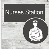 Dementia Friendly Projecting Nurses Station Sign