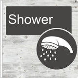 Dementia Friendly Projecting Shower Sign