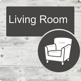 Dementia Friendly Living Room Door Sign