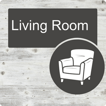 Dementia Friendly Living Room Door Sign