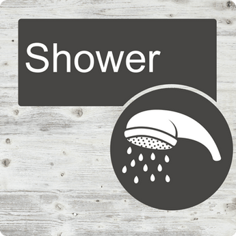 Dementia Friendly Shower Door Sign