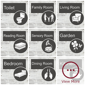 Dementia Door Sign White Pine - Signage for Care