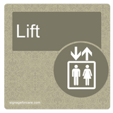 Dementia Door Sign - Sage Brown - Signage for Care