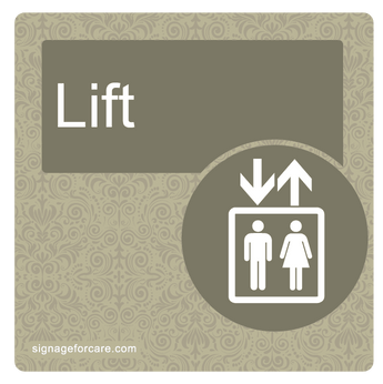 Dementia Door Sign - Sage Brown - Signage for Care
