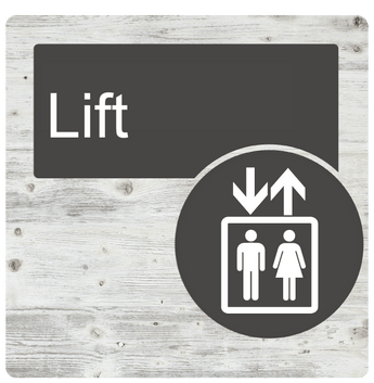 Dementia Door Sign White Pine - Signage for Care