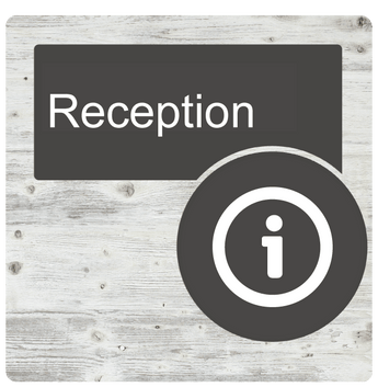 Dementia Door Sign White Pine - Signage for Care